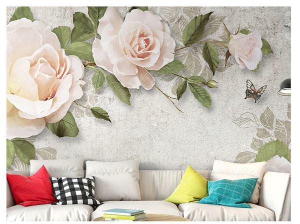 Giấy dán tường hoa hồng đẹp (2)